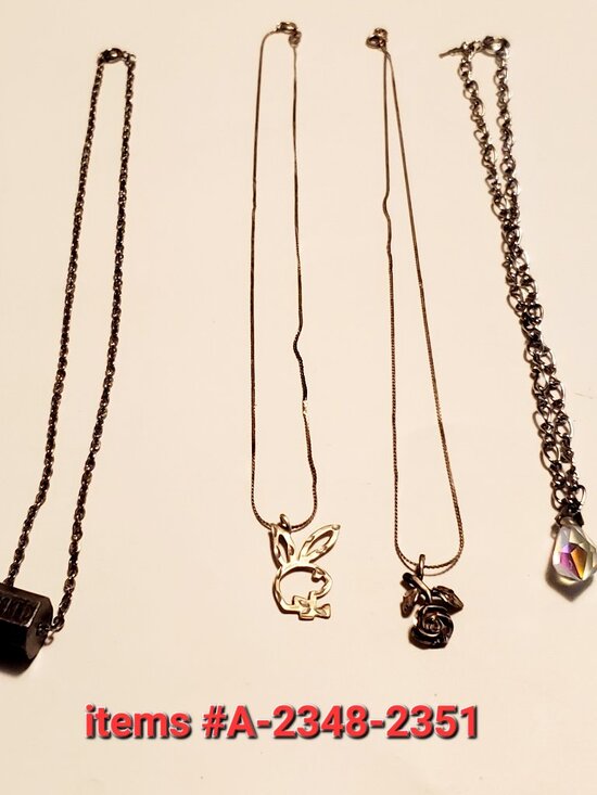from GGMJTREASURES Jewelry - 4 Necklaces, items # A-2348-2351, wt. 25 grams.